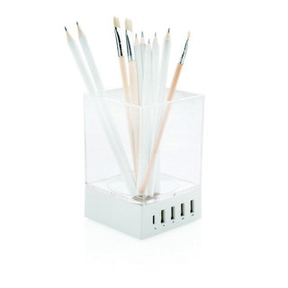 Pojemnik na długopisy, ładowarka USB