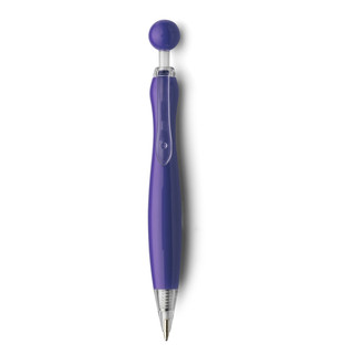 Długopis z kolorowym korpusem i kulką, przezroczysty klip i końcówka