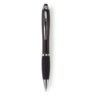 Długopis z gumowym uchwytem i kolorowym korpusem, touch pen