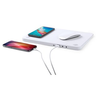 Podkładka pod mysz, power bank 4000 mAh, ładowarka bezprzewodowa, głośnik