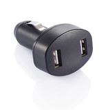 Podwójna ładowarka samochodowa USB; Przenośna ładowarka samochodowa USB z dwoma wyjściami: 5V/800mA oraz 5V/1.2A.