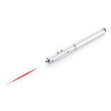Długopis 4 w 1; Długopis z mosiądzu posiadający narzędzia niezbędne do przeprowadzenia perfekcyjnej prezentacji: wskaźnik do ekranu dotykowego, wskaźnik laserowy i latarka.
