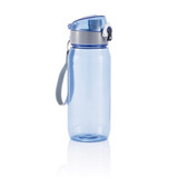Butelka Tritan; Butelka o pojemności 600ml ze specjalnym zamknięciem zapobiegającym wylewaniu się płynu. Dodatkowo posiada uchwyt ułatwiający noszenie butelki.