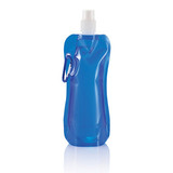 Składana butelka; Torebka o pojemności 400 ml z otworem do picia i karabińczykiem, umożliwiającym zabranie napoju ze sobą w każde miejsce.
