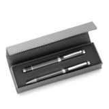 Zestaw piśmienny w ozdobnym pudełku z magnetycznym zamknięciem, długopis i pióro kulkowe