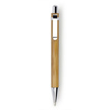 Długopis bambusowy z metalowymi elementami 