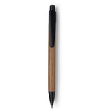 Długopis bambusowy z plastikowymi kolorowymi elementami