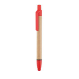 Długopis ekologiczny, touch pen z dopasowaną kolorystycznie gumową końcówką