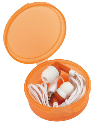 Słuchawki douszne, MUSIC, pomarańczowy