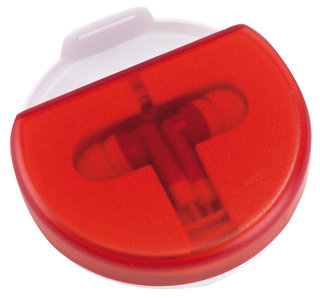 Słuchawki douszne, HOLD THE MUSIC, biały/czerwony