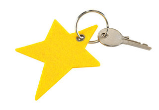 Filcowy brelok w kształcie gwiazdy, STJÄRNA, żółty