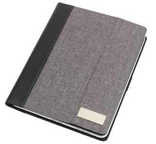 Portfolio na tablet, LINEN, szary/czarny
