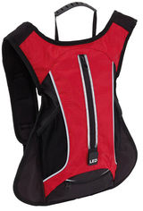 Plecak sportowy LED RUN, czerw/czarny - DOSTĘPNY W PROMOCJI.