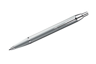 Długopis Parker IM srebrny z wykończeniem w kolorze srebrnym