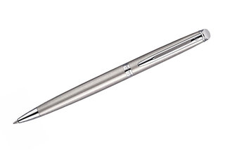 Długopis Waterman HEMISPHERE stalowy z wykończeniem w kolorze srebrnym