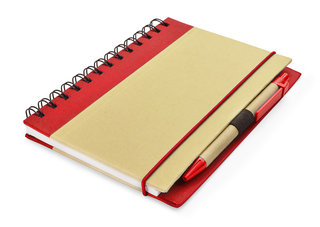 Notes eko z długopisem czerwony