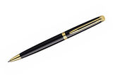 Długopis Waterman HEMISPHERE czarny z wykończeniem w kolorze złotym