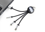 Kabel 3w1 z podświetlanym logo