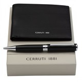 Set CERRUTI 1881 Black (ballpoint pen & wallet)